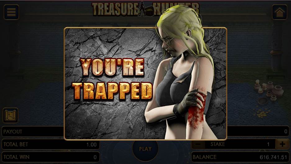 Treasure Hunter game with the you are trapped flier